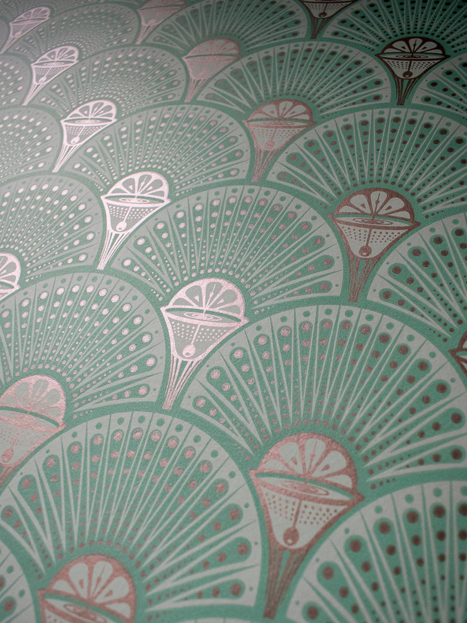 Deco Martini 'Copper Patina' Room Wallpaper