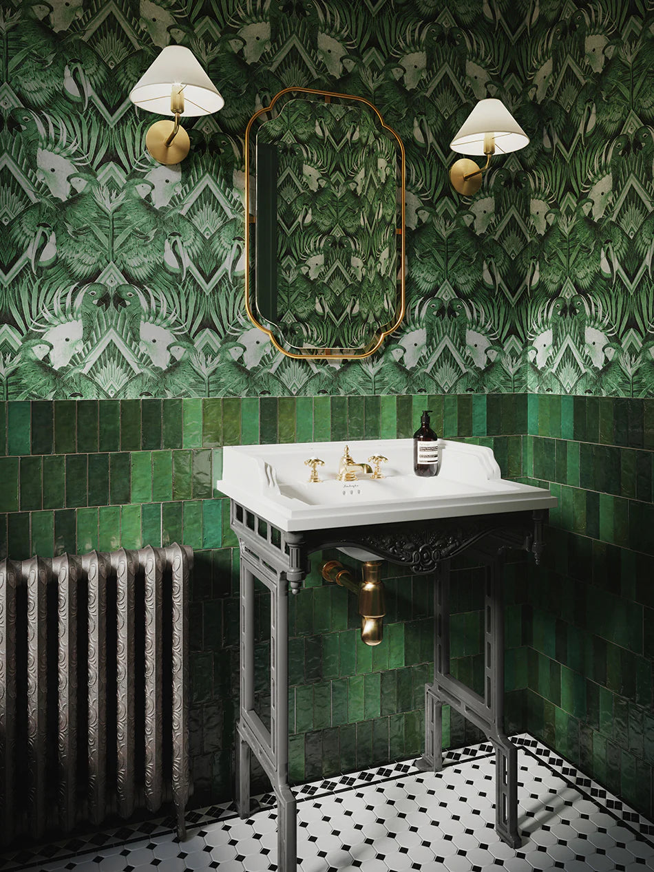 Divine Plumage 'Emerald' Room Wallpaper
