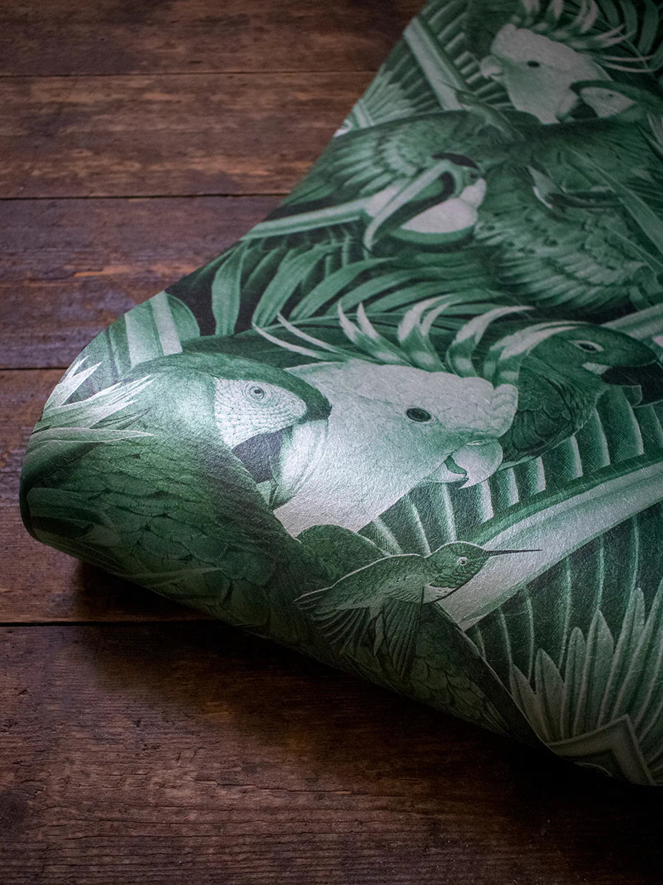 Divine Plumage 'Emerald' Room Wallpaper
