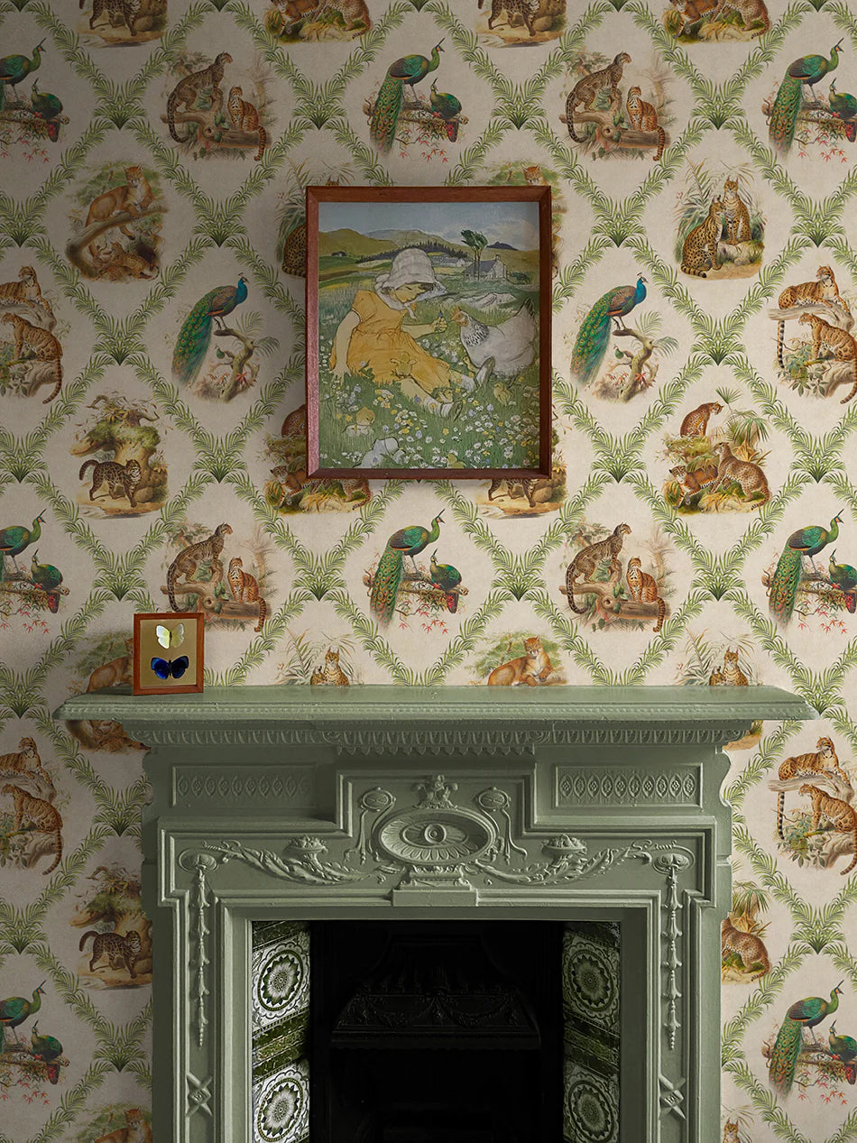 The Fierce & The Fabulous 'Archive Green' Room Wallpaper