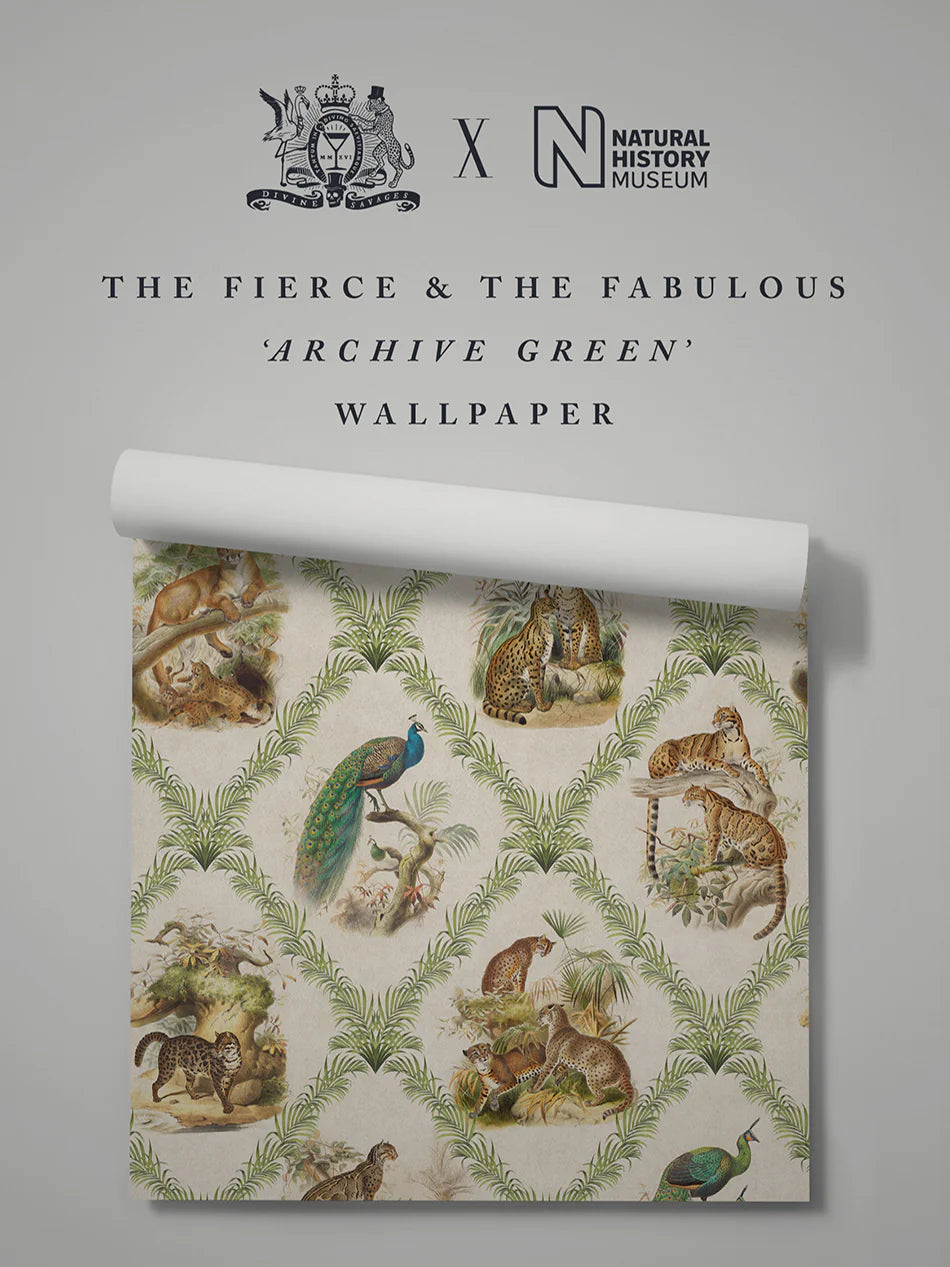 The Fierce & The Fabulous 'Archive Green' Wallpaper