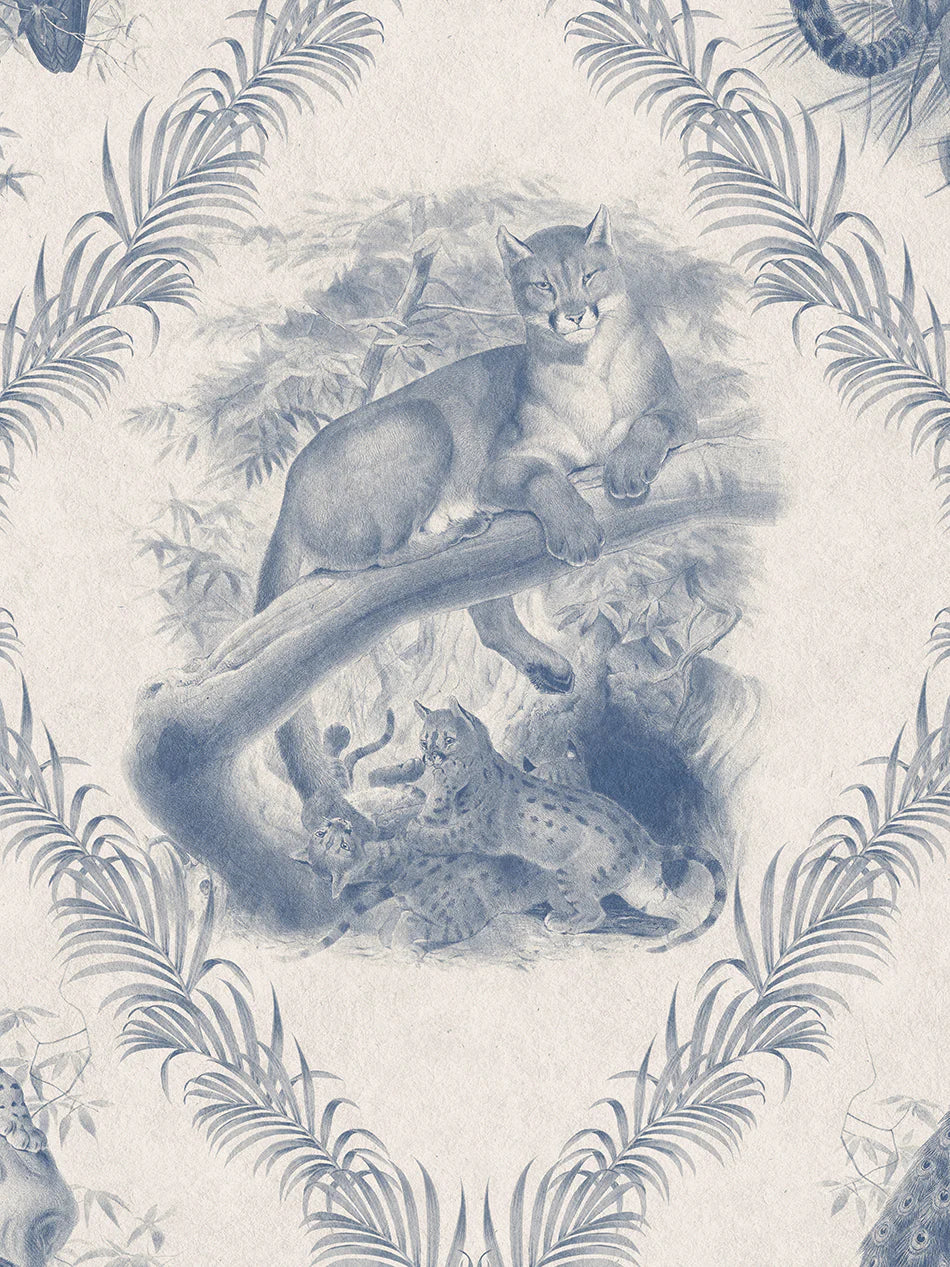 The Fierce & The Fabulous 'Heritage Blue' Room Wallpaper