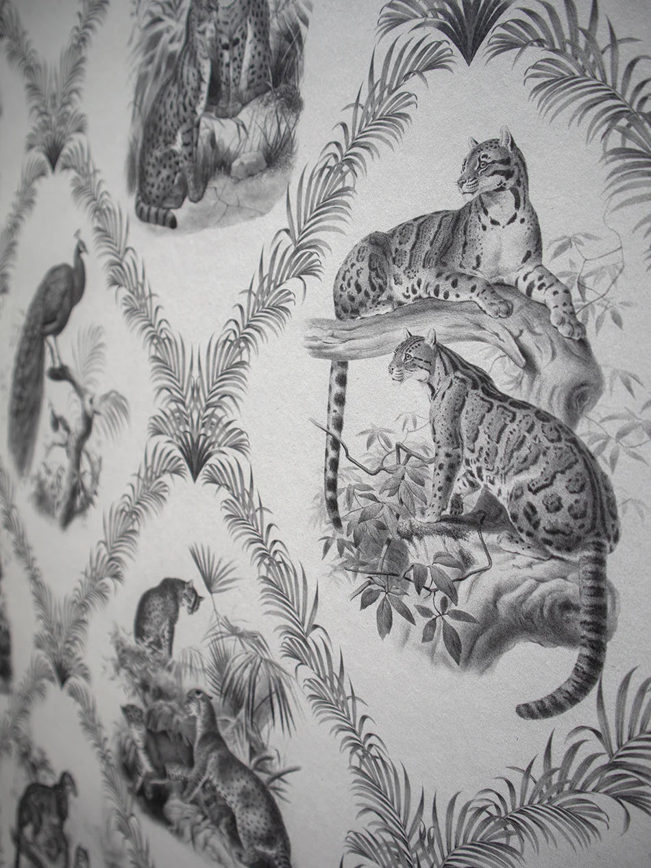 The Fierce & The Fabulous 'Soft Charcoal' Room Wallpaper