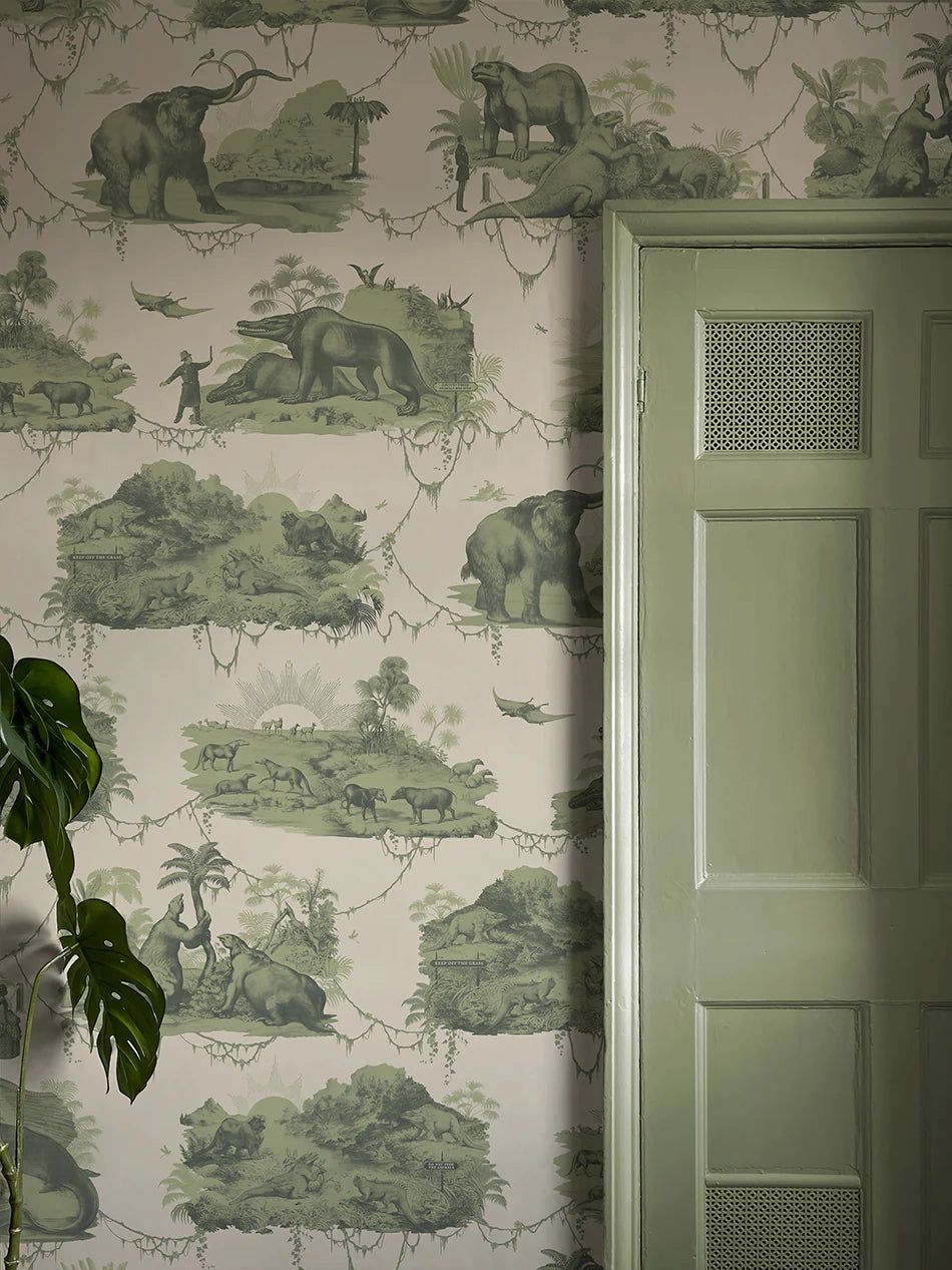 Extinctopia 'Galapagos Green' Room Wallpaper