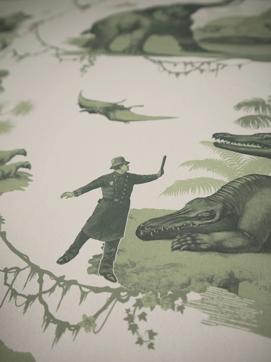 Extinctopia 'Galapagos Green' Room Wallpaper