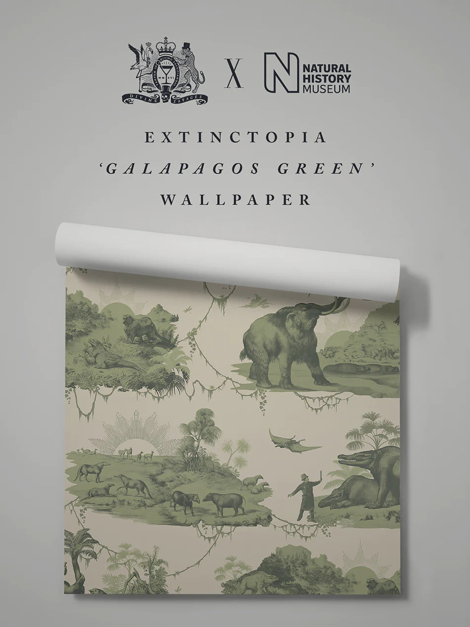 Extinctopia 'Galapagos Green' Wallpaper