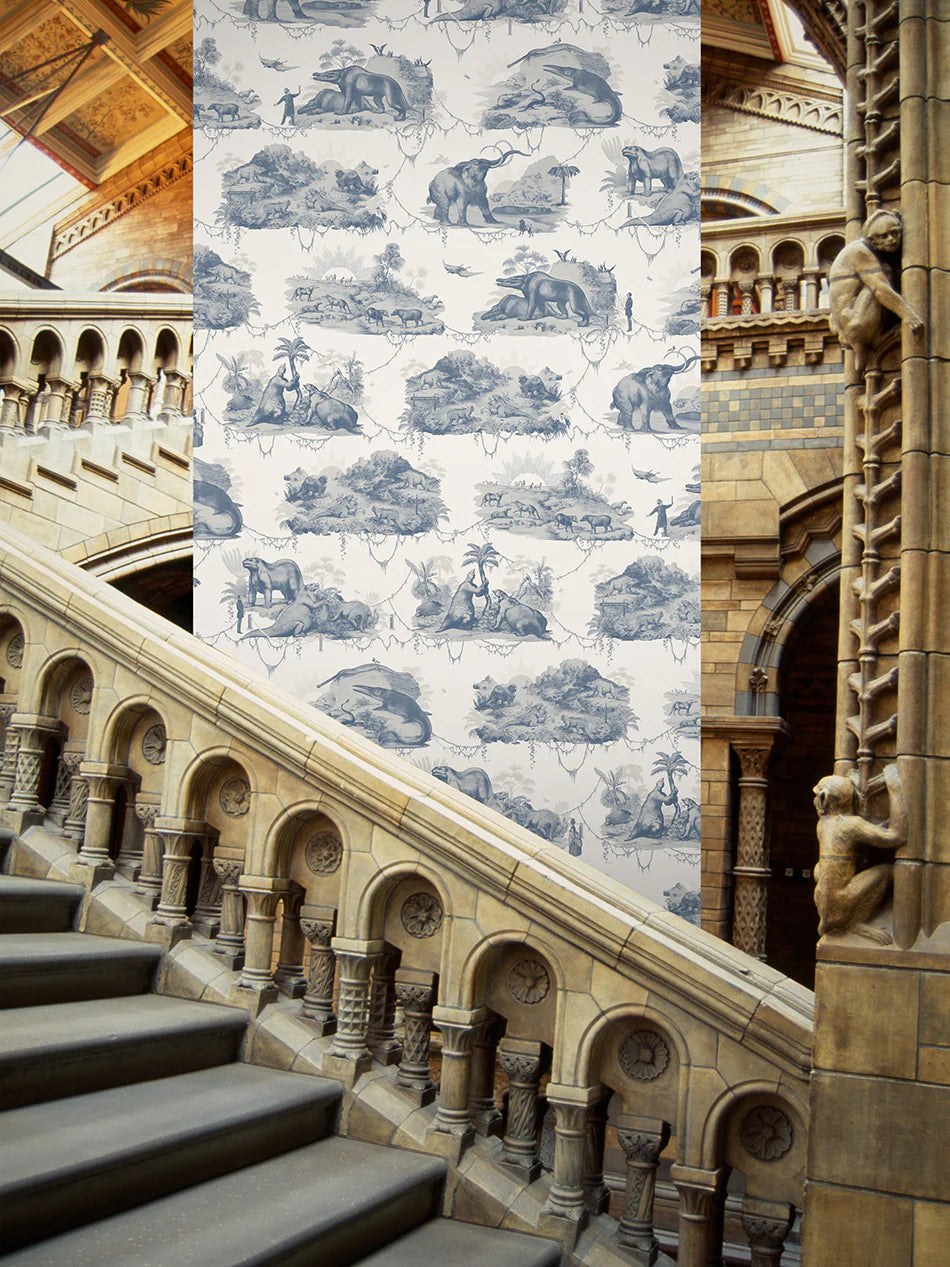 Extinctopia 'Jurassic Coast Blue' Room Wallpaper