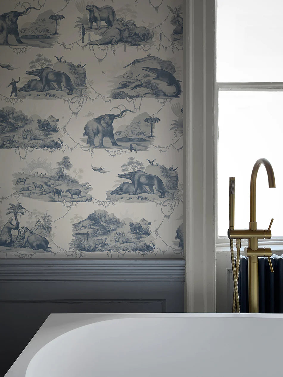 Extinctopia 'Jurassic Coast Blue' Room Wallpaper