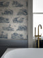 Extinctopia 'Jurassic Coast Blue' Room Wallpaper