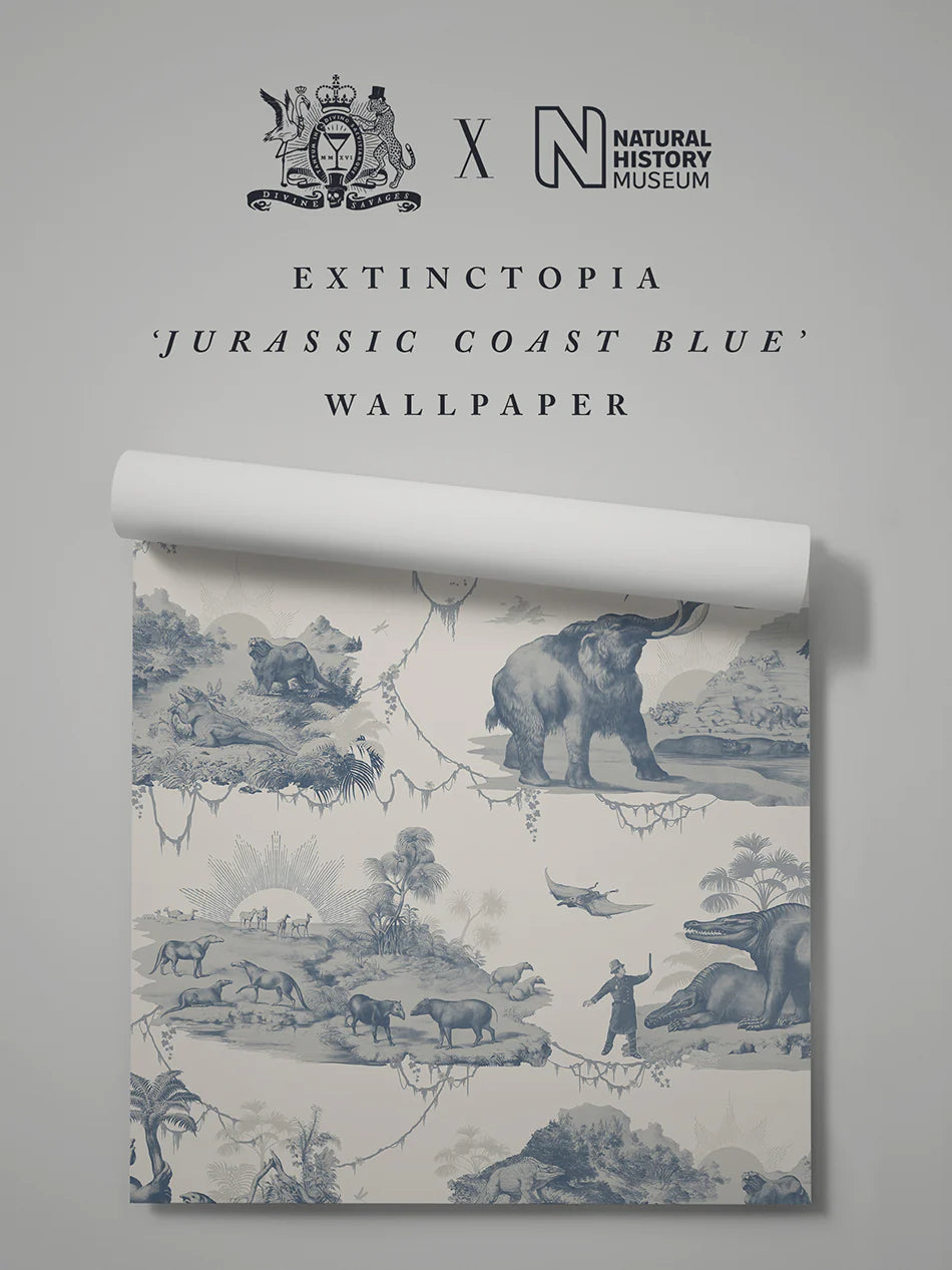 Extinctopia 'Jurassic Coast Blue' Wallpaper