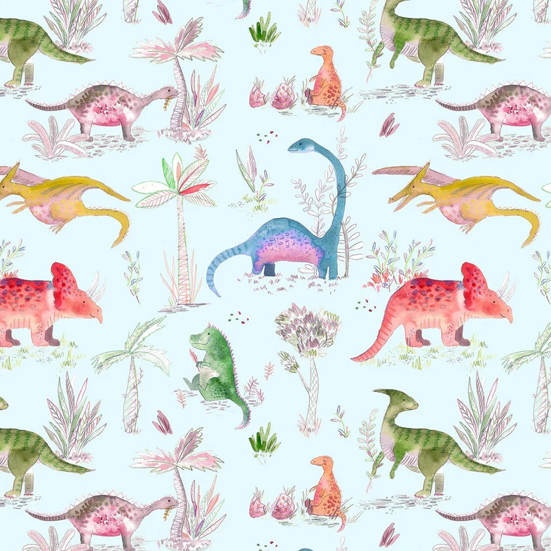 Dinos Dusk Wide-Width Wallpaper 