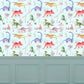 Dinos Dusk Wide-Width Room Wallpaper