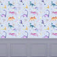 Dinos Violet Wide-Width Room Wallpaper 