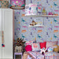 Dinos Violet Wide-Width Room Wallpaper