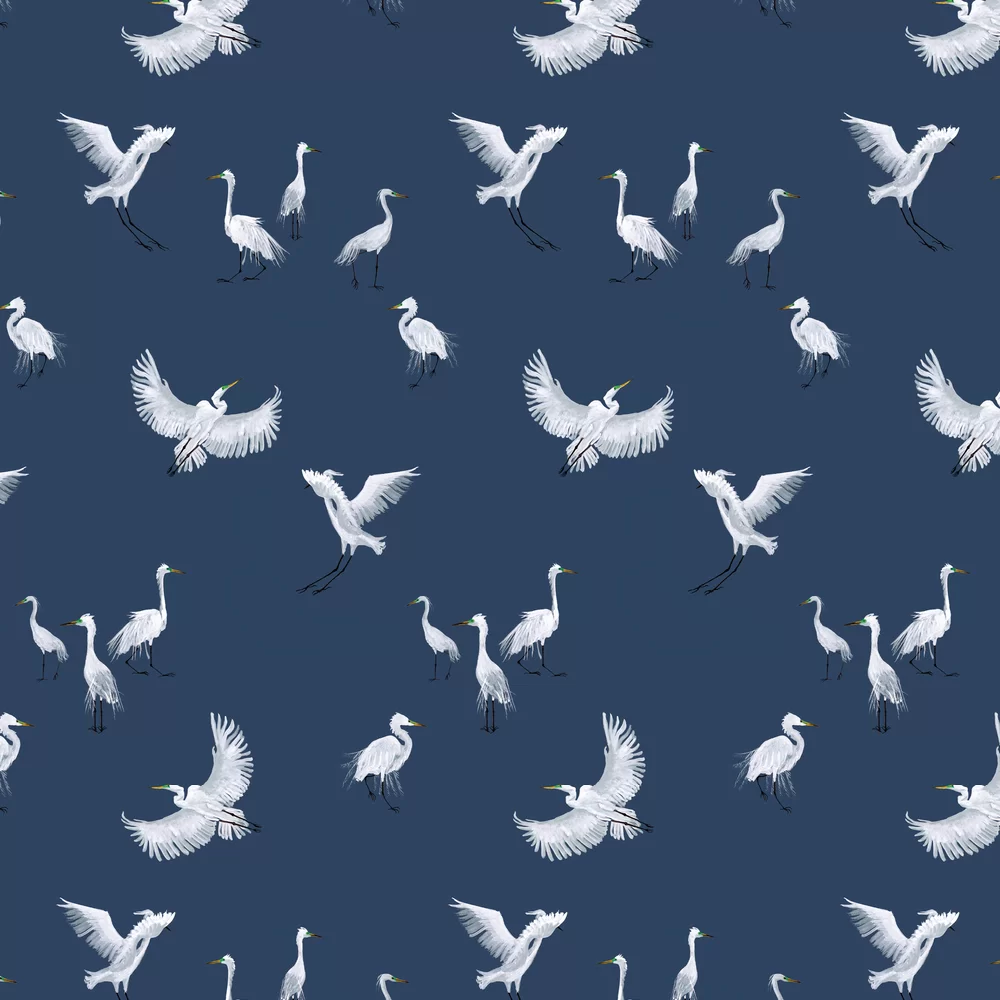 Egret Wallpaper - Twilight - Petronella Hall