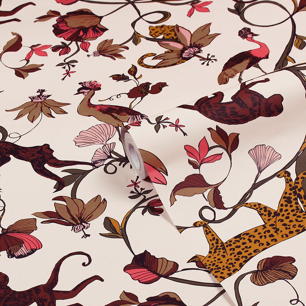 Exotic Wildlings Wallpaper - Brown - Furn