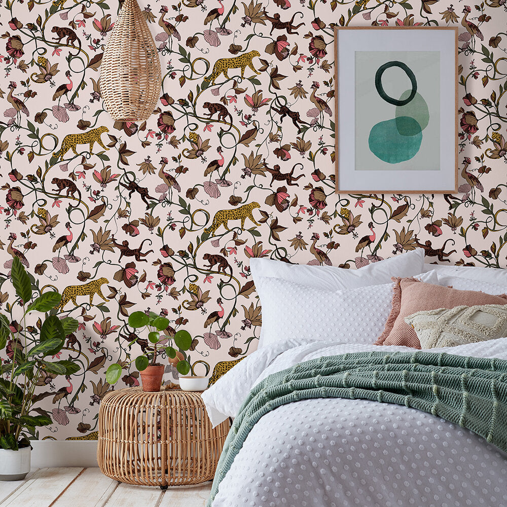 Exotic Wildlings Wallpaper - Brown - Furn