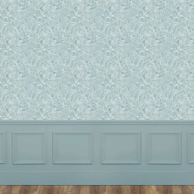 Elstow Duck Egg Wide-Width Room Wallpaper