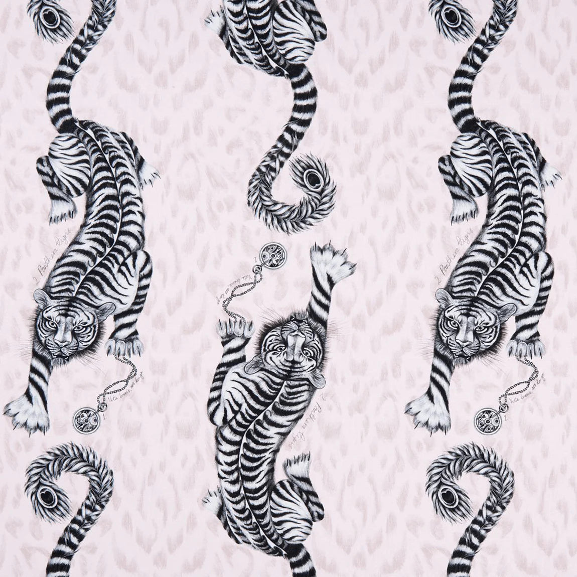 Tigris Cotton Satin Fabric - Gray - Emma J Shipley