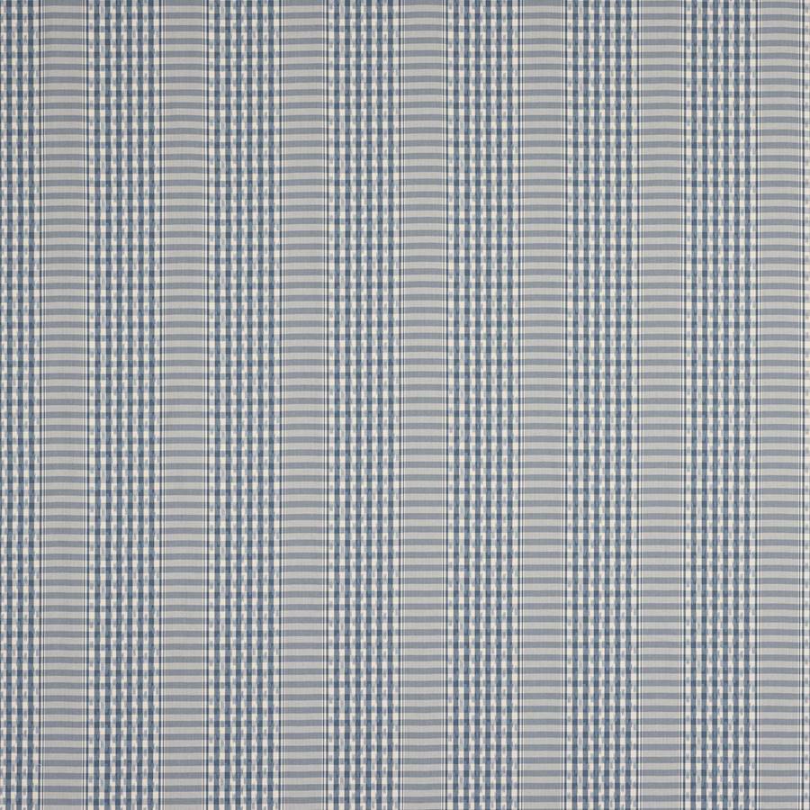 Langham Check Fabric - Blue - Colefax and Fowler