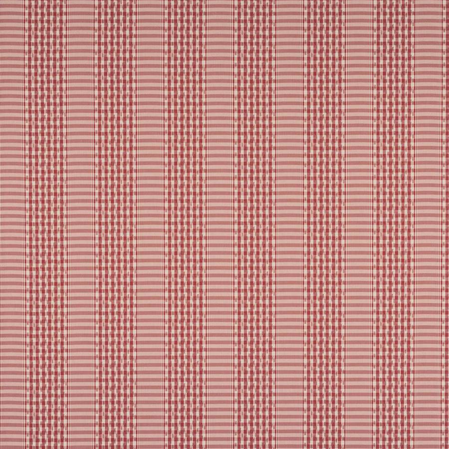 Langham Check Fabric - Red - Colefax and Fowler