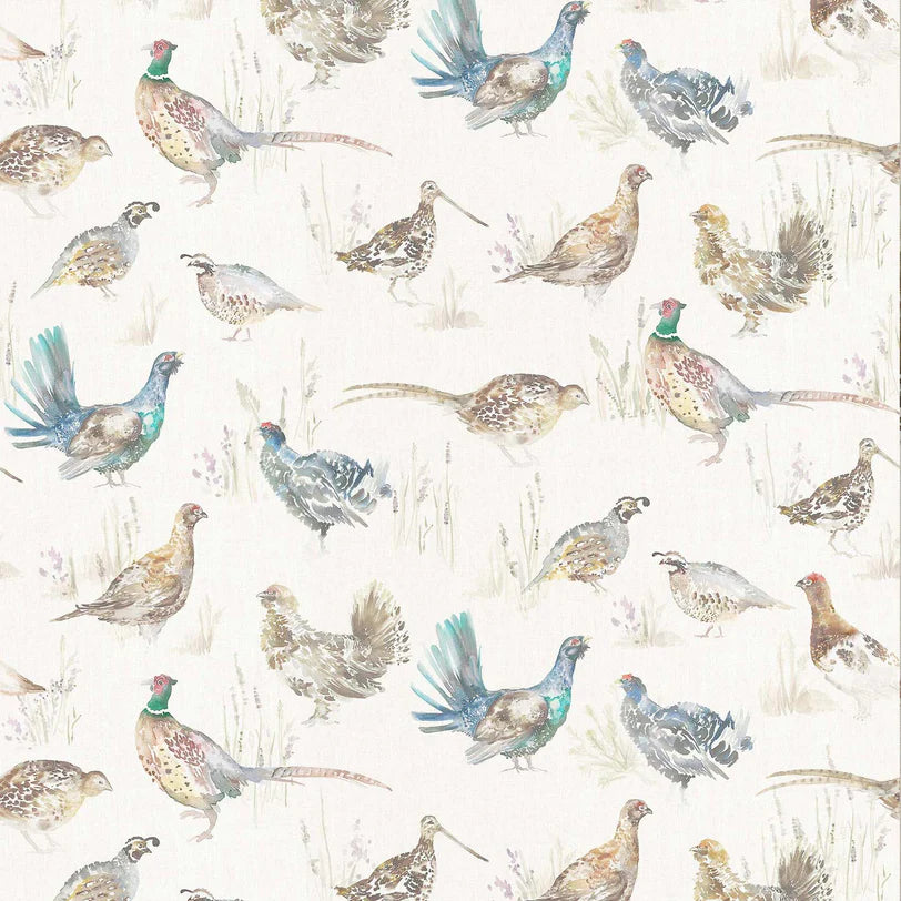 Game Birds Cream Fabric