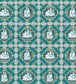 Porcelanas Fabric - Teal - Gaston y Daniela