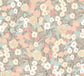 Flora Ditsy Wallpaper - Peach & Dove - Ohpopsi