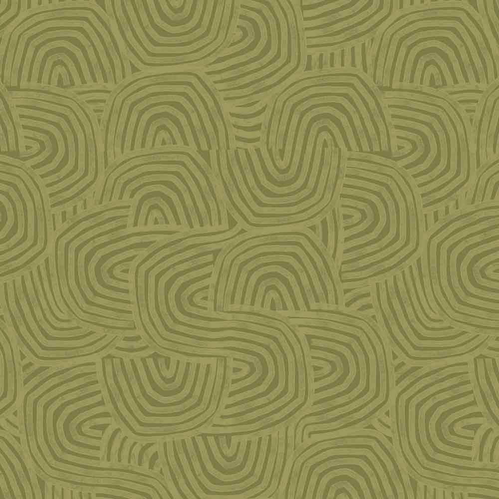Venation Wallpaper - Olive - Ohpopsi