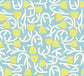 Tiny Tulip Wallpaper - Lime & Sky - Ohpopsi