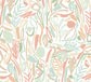 Verdure Wallpaper - Sage & Apricot - Ohpopsi