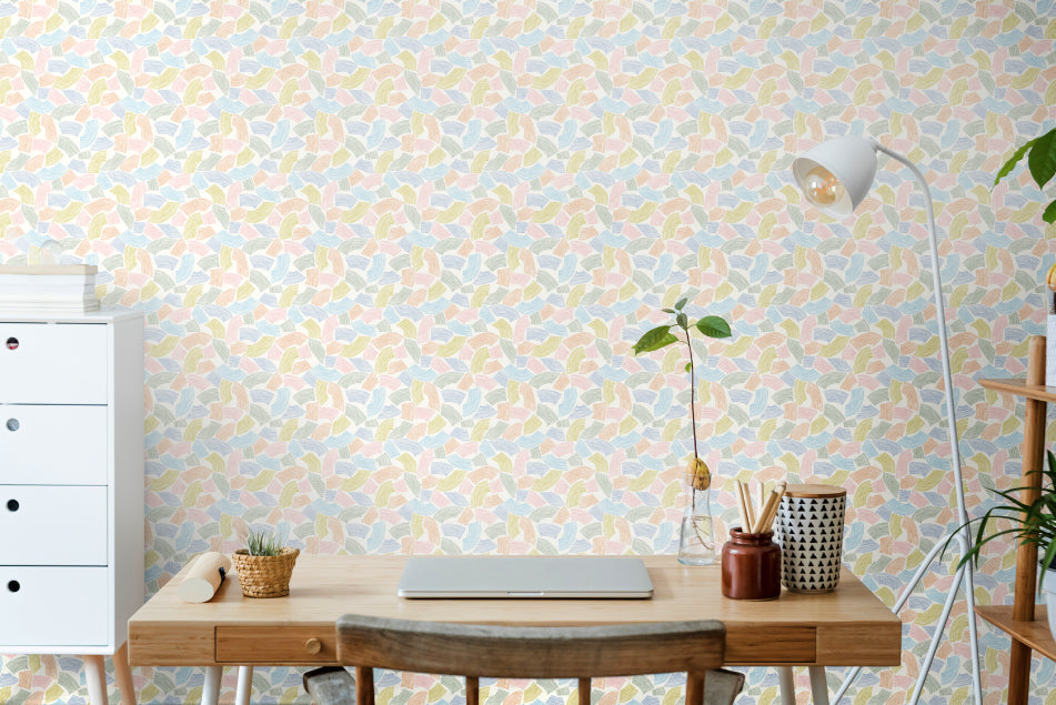 Elements Wallpaper - Coral Pastel - Ohpopsi