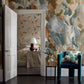 Foresta Room Wallpaper - Baked Terracotta/Cerulean