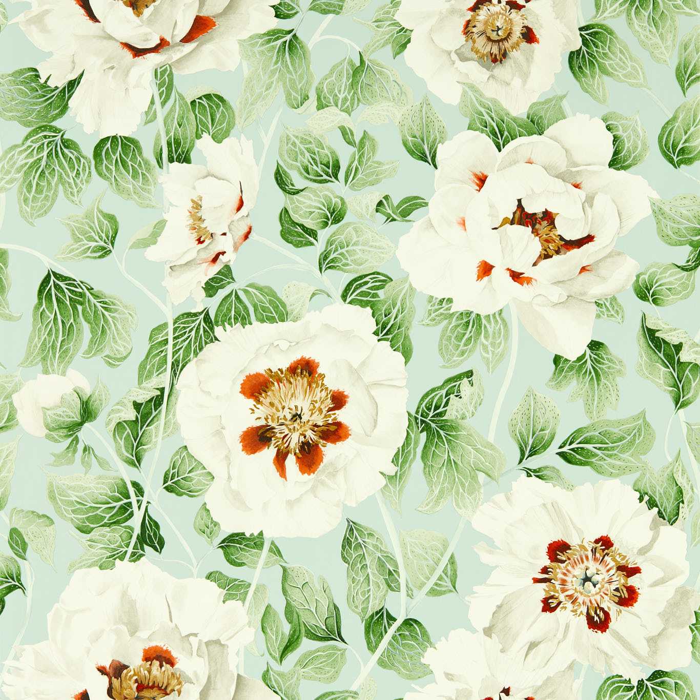 Florent Wallpaper - Seaglass/Clover/Rosehip