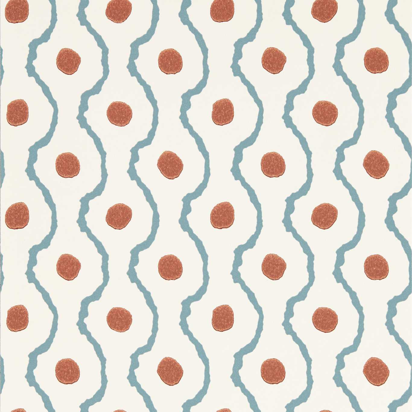 Connor Wallpaper - Pacific/Terracotta - Harlequin - Henry Holland
