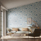 Melograno Room Wallpaper - Celestial/Fig Blossom