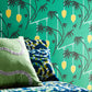 Kimiko Room Wallpaper - Bottle Green/Chartreuse