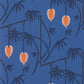 Kimiko Wallpaper - Majorelle/Clementine