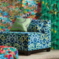 Serpenti Room Fabric - Onsen/Emerald/Azul