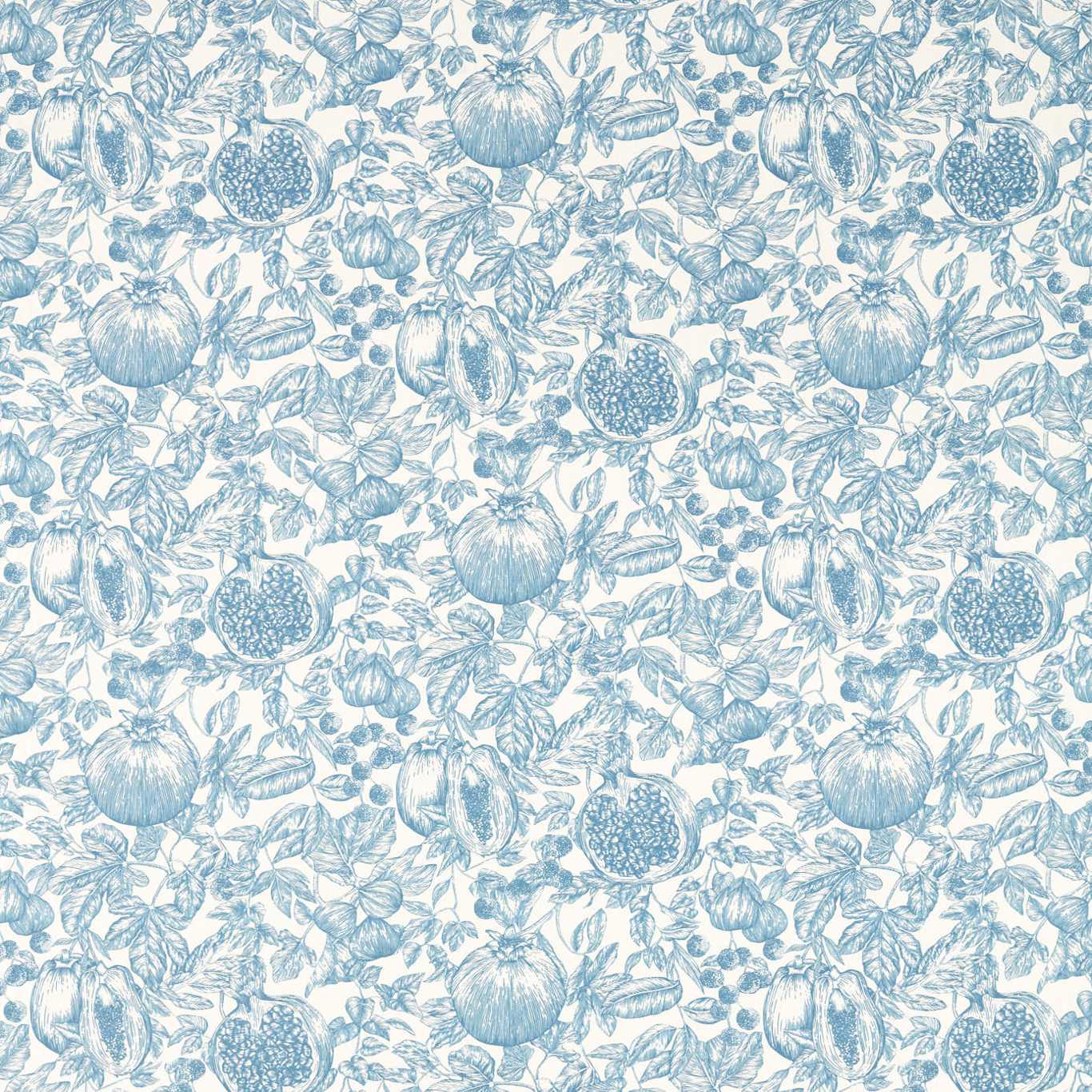 Melograno Fabric - Celestial/Fig Blossom