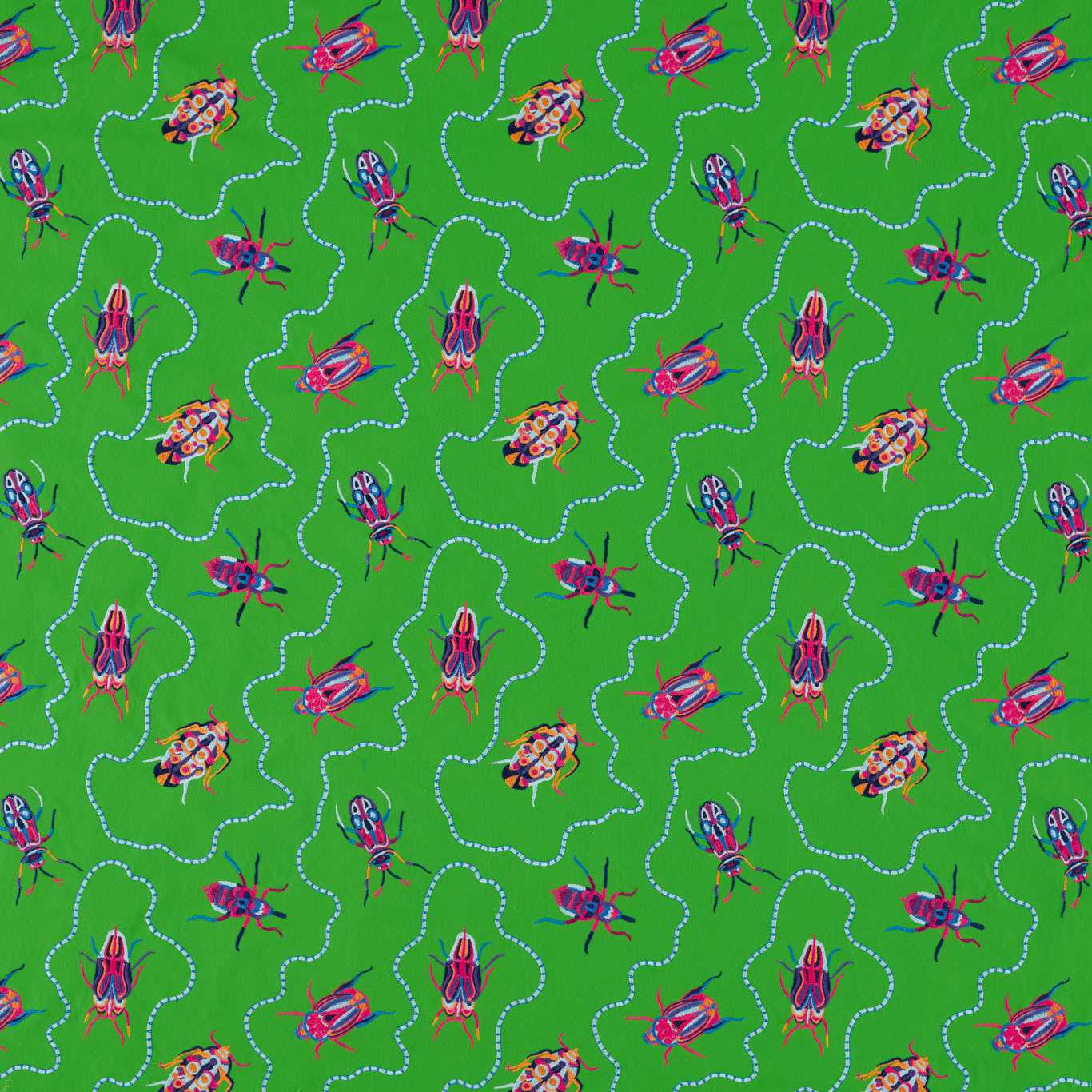 Jewel Beetles Fabric - Emerald