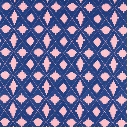 Garden Terrace Fabric - Lapis/Rose