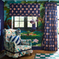 Garden Terrace Room Fabric - Lapis/Rose