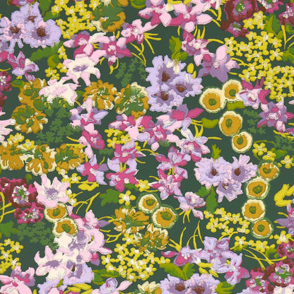 Wildflower Meadow Wallpaper - Emerald/Amethyst/Peridot