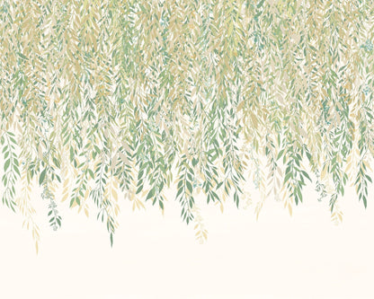 Cascading Willow Wallpaper - Sage & Ochre - Ohpopsi