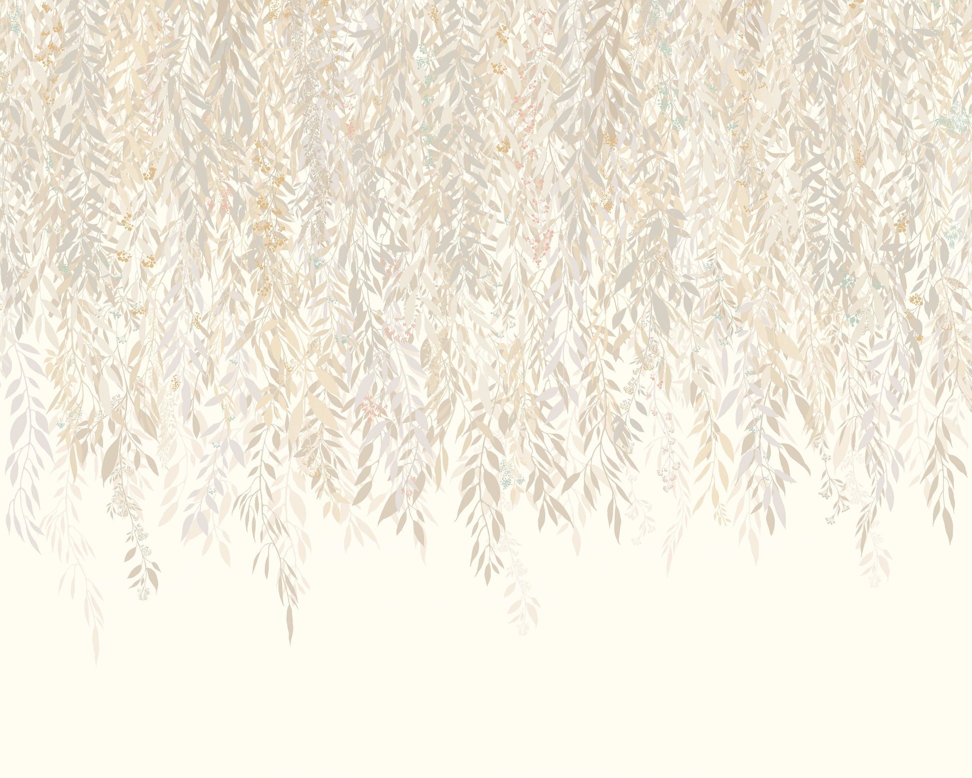 Cascading Willow Wallpaper - Parchment - Ohpopsi