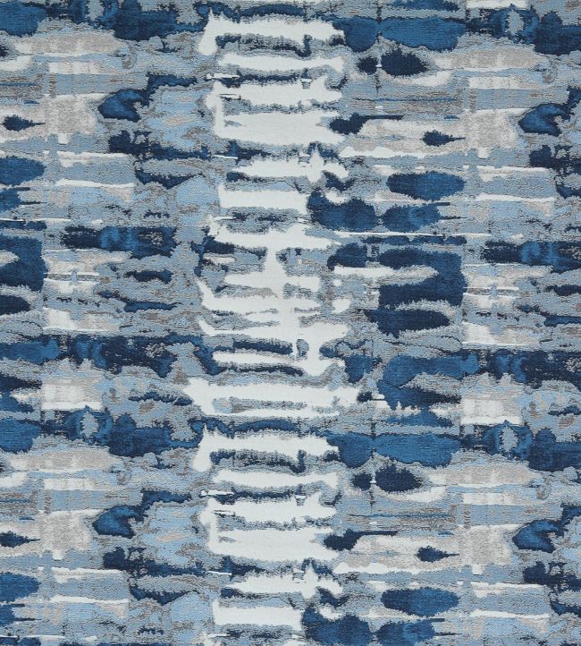 Ink Blot Fabric - Blue