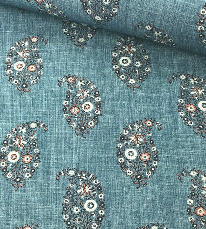 Jessamy Paisley Fabric - Blue