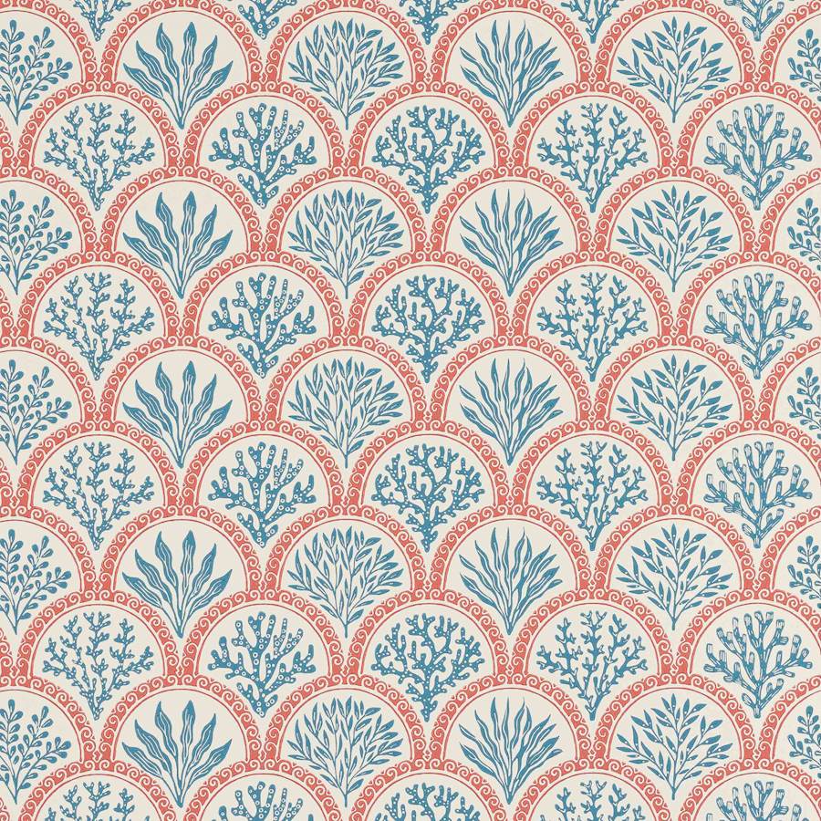 Coralli Wallpaper - Teal - Jane Churchill