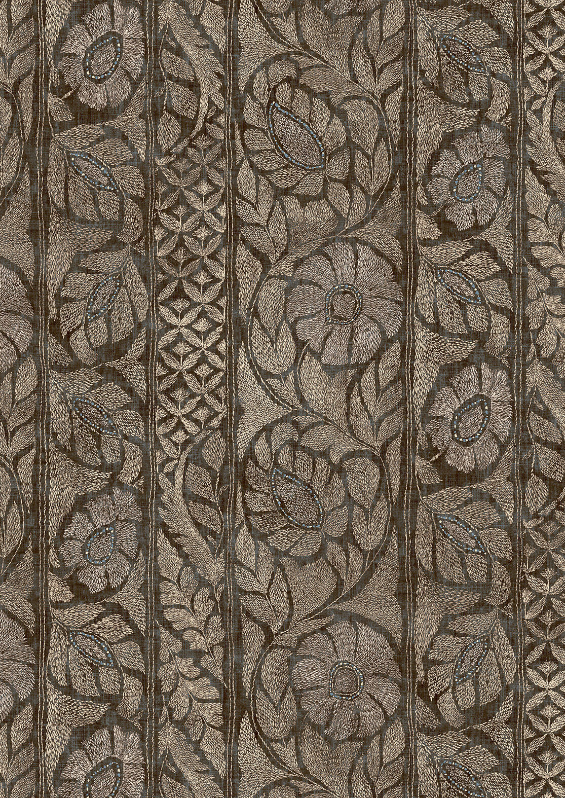 Kashmiri Turkish Coffee Fabric - Lewis & Wo